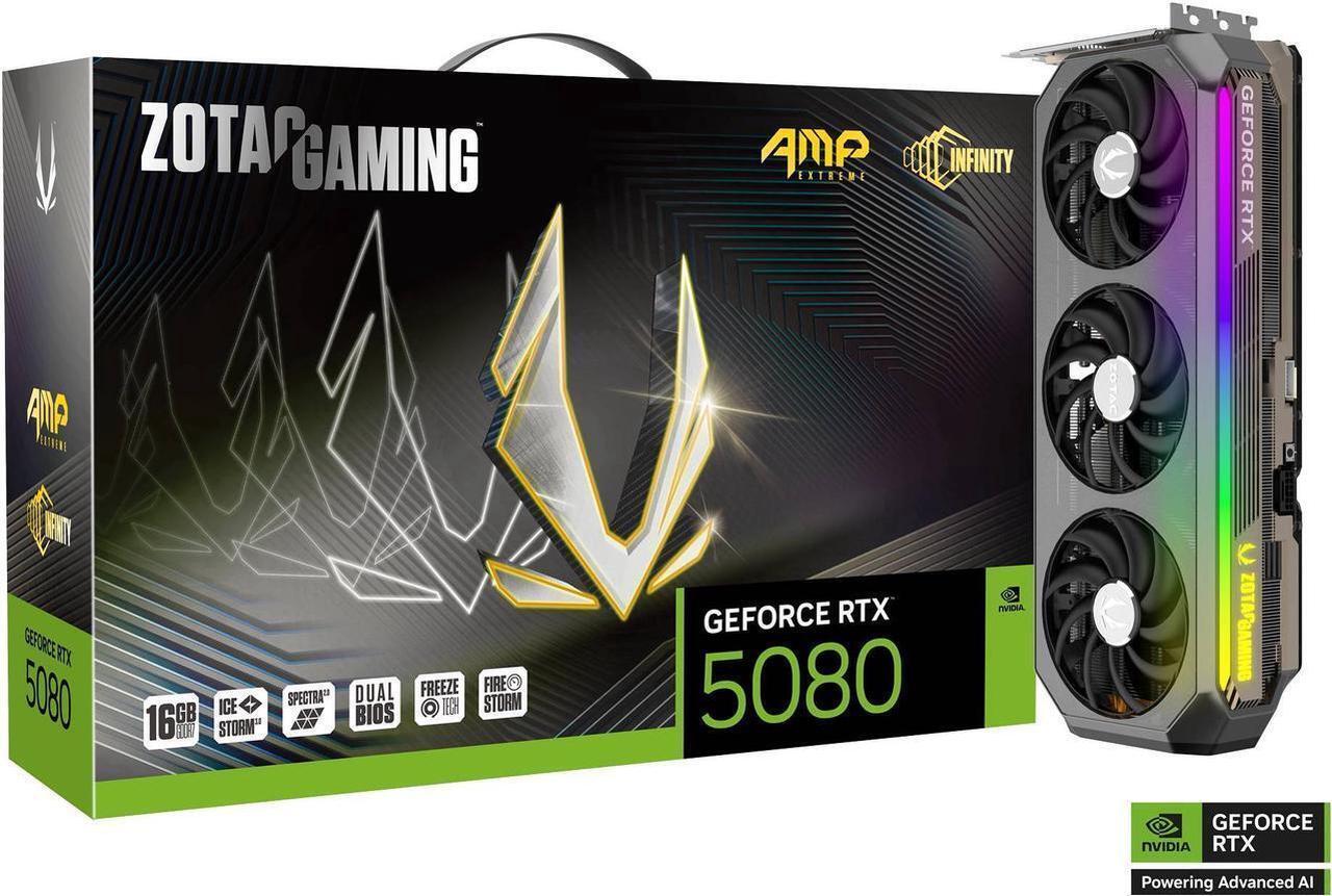 Alt view image 7 of 7 - ZOTAC AMP Extreme Infinity GeForce RTX 5080 16GB 256-Bit GDDR7 PCI-Express 5.0 DLSS 4.0 Graphics Card ZT-B50800B-10P,  ZOTAC GEFORCE RTX 5080 16GB AMP EXTREME INFINITY
