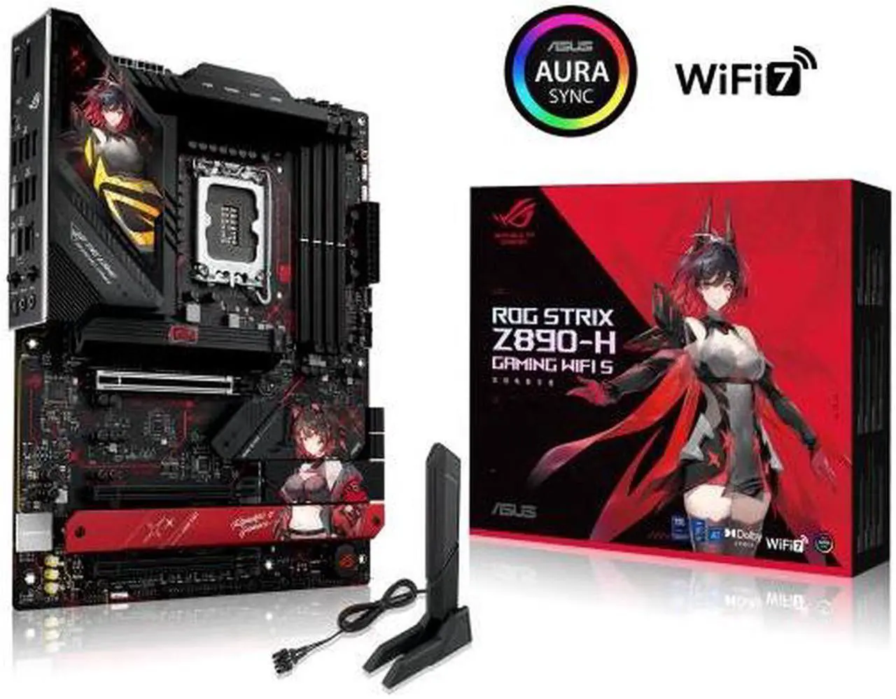 Main image of ASUS ROG STRIX Z890-H GAMING WIFI S RO Ji EDITION LGA 1851 ATX motherboard, Intel® Core Ultra Series 2 Ready, Advanced AI PC-ready, 16+1+2+2 80A power stages, DDR5, PCIe® 5.0 - International Version