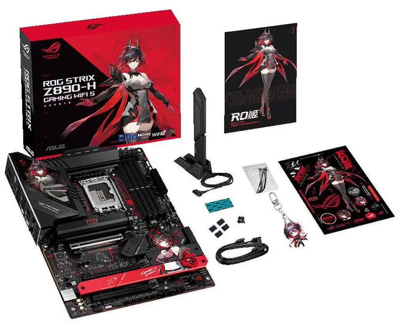 Alt view image 7 of 7 - ASUS ROG STRIX Z890-H GAMING WIFI S RO Ji EDITION LGA 1851 ATX motherboard, Intel® Core Ultra Series 2 Ready, Advanced AI PC-ready, 16+1+2+2 80A power stages, DDR5, PCIe® 5.0 - International Version