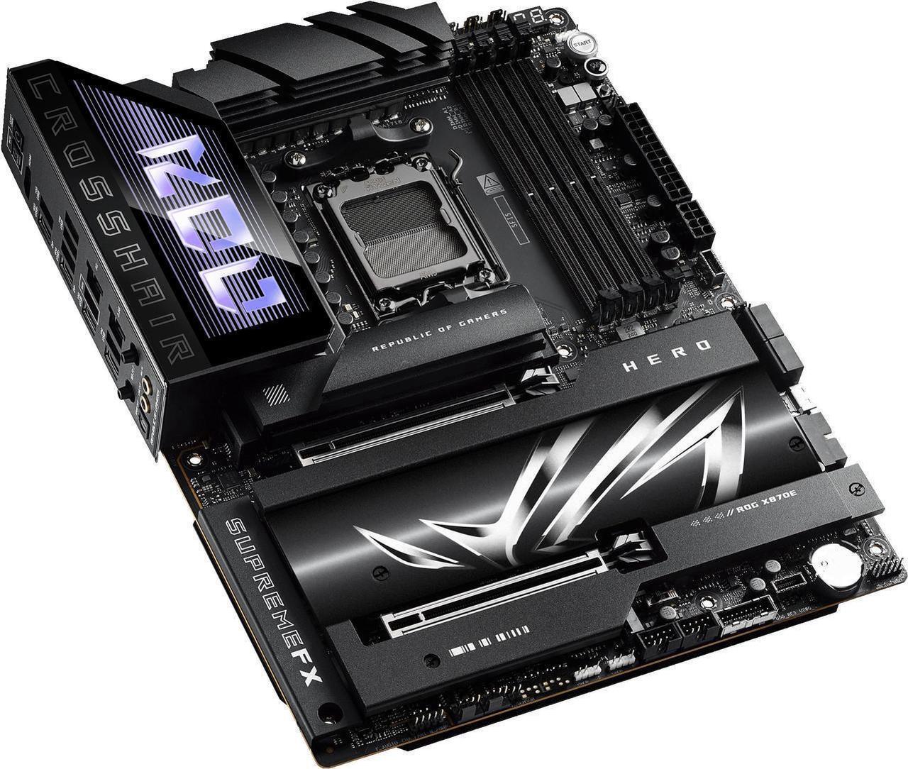 Alt view image 5 of 7 - ASUS ROG CROSSHAIR X870E HERO AMD X870E AM5 ATX motherboard, Advanced AI PC ready, 18+2+2 power stages, DDR5, PCIe 5.0, 5x M.2, Wi-Fi 7, USB4, AI Overclocking, Core Flex, PCIe Slot Q-Release Slim