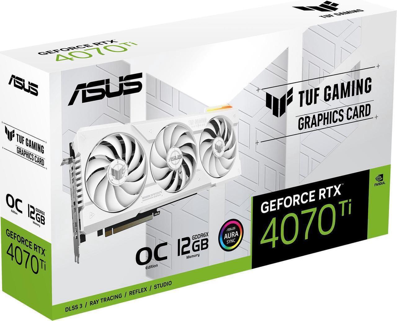 Alt view image 7 of 7 - ASUS TUF Gaming NVIDIA GeForce RTX 4070 Ti OC White Edition Gaming Graphics Card (PCIe 4.0, 12GB GDDR6X, HDMI 2.1a, DisplayPort 1.4a) TUF-RTX4070TI-O12G-WHITE-GAMING