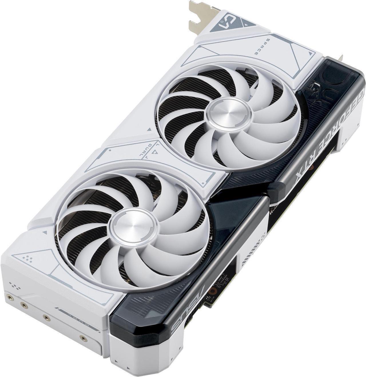 Alt view image 6 of 7 - ASUS Dual GeForce RTX 4070 SUPER White OC Edition (PCIe 4.0, 12GB GDDR6X, DLSS 3, HDMI 2.1a, DisplayPort 1.4a, 2.56-slot design, Axial-tech fan design, Auto-Extreme Tech) DUAL-RTX4070S-O12G-WHITE