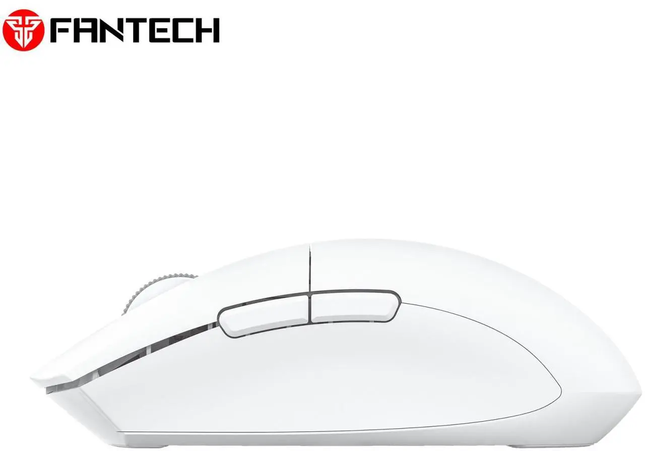 Alt view image 3 of 7 - FANTECH ARIA E XD7E White Gaming Mouse - Huano Transparent Blue Shell Pink Dots,70Hours Battery Life,Pixart 3311 Sensor,Dual Mode Connectivity,12000DPI Adjustable,6 Buttons(White)
