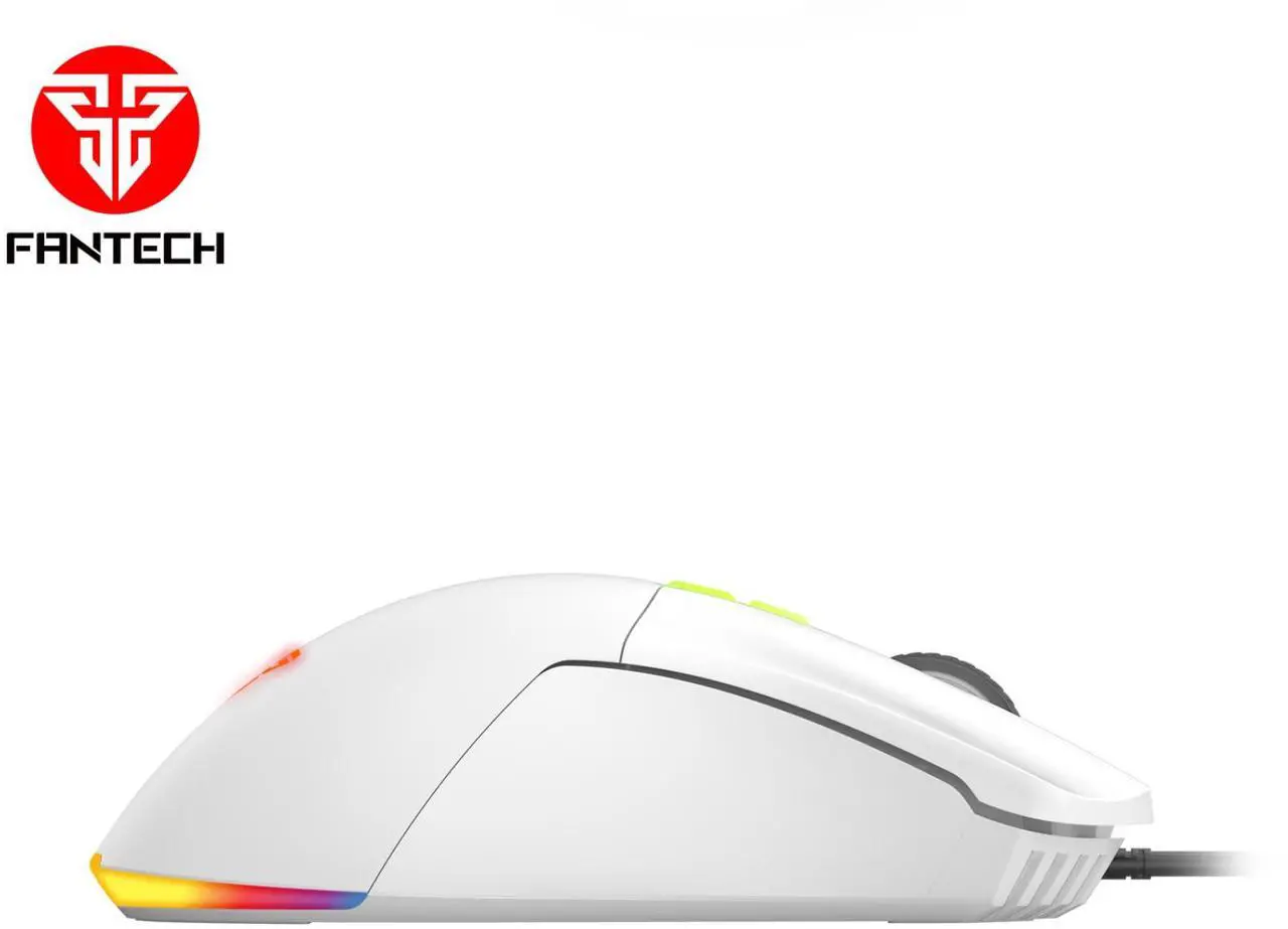 Alt view image 4 of 5 - FANTECH VENOM GO VX6 White Wired Gaming Mouse,2400 DPI Adjustable, 7 Buttons,20 MILLION CLICKSRGB Lighting Effect, 7D Macro Function Performance,Ergonomic Design for PC/Computer (White)
