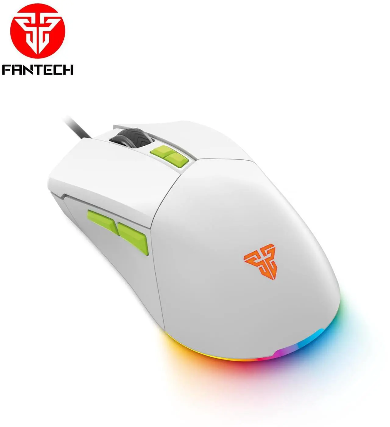 Alt view image 3 of 5 - FANTECH VENOM GO VX6 White Wired Gaming Mouse,2400 DPI Adjustable, 7 Buttons,20 MILLION CLICKSRGB Lighting Effect, 7D Macro Function Performance,Ergonomic Design for PC/Computer (White)