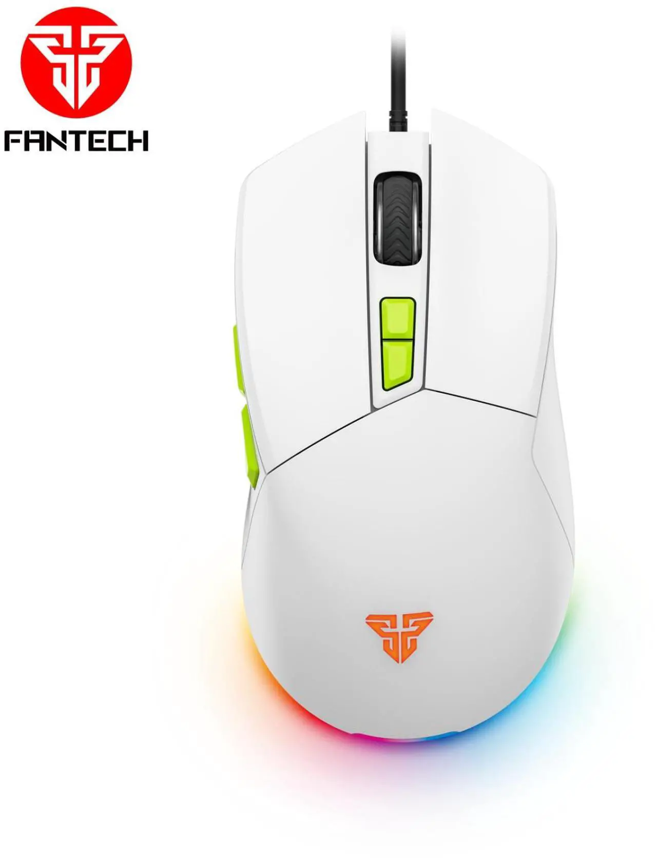 Main image of FANTECH VENOM GO VX6 White Wired Gaming Mouse,2400 DPI Adjustable, 7 Buttons,20 MILLION CLICKSRGB Lighting Effect, 7D Macro Function Performance,Ergonomic Design for PC/Computer (White)
