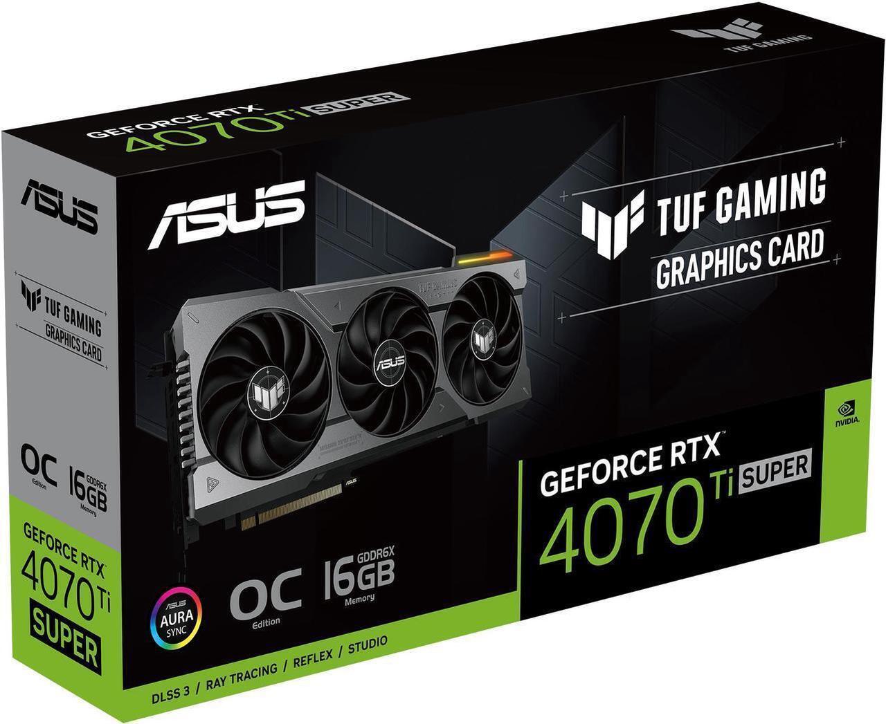 Alt view image 7 of 7 - ASUS TUF Gaming NVIDIA GeForce RTX 4070 Ti SUPER OC Edition Gaming Graphics Card (PCIe 4.0, 16GB GDDR6X, HDMI 2.1a, DisplayPort 1.4a) TUF-RTX4070TIS-O16G-GAMING