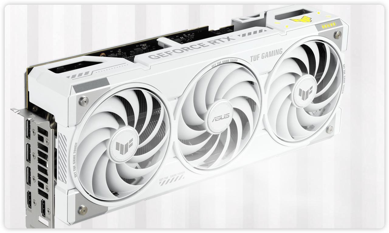 Alt view image 4 of 4 - ASUS TUF Gaming white GeForce RTX 5070 Ti OC Edition 16GB GDDR7 TUF-RTX5070TI-O16G-WHITE-GAMING PCI-Express 5.0 DLSS 4.0 Graphics Card