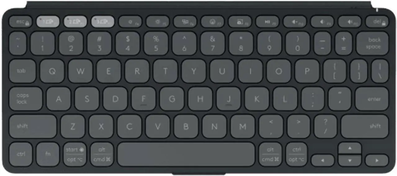 Alt view image 2 of 7 - Logitech KEYS-TO-GO 2 Wireless Mechanical Keyboard - Office Keyboard - Slim Design, Dwarf Shaft, Bluetooth Connectivity, Built-in Protective Cover, Supports Windows/macOS/ChromeOS/iPadOS, Black