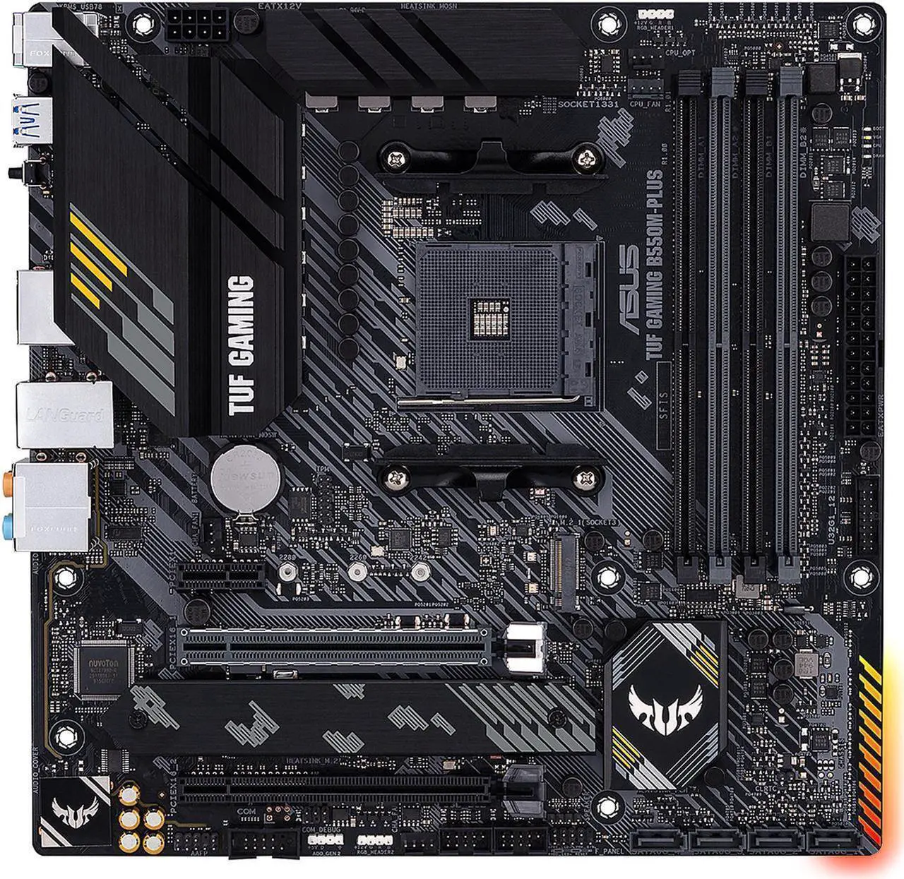 Main image of ASUS TUF GAMING B550M-PLUS AMD AM4 (3rd Gen Ryzen) Micro ATX Gaming Motherboard (PCIe 4.0, 2.5Gb LAN, BIOS FlashBack, HDMI 2.1, USB 3.2 Gen 2, Addressable Gen 2 RGB Header and AURA Sync)