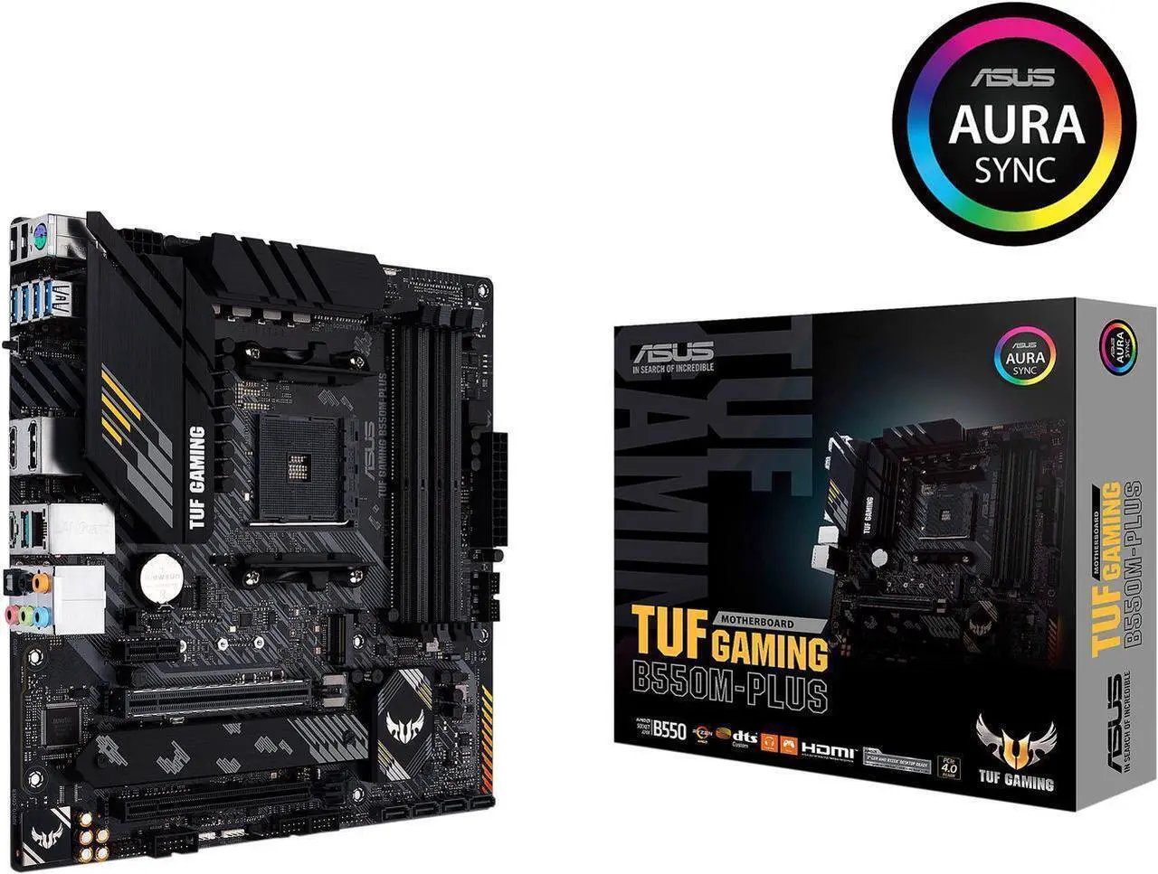 Alt view image 6 of 7 - ASUS TUF GAMING B550M-PLUS AMD AM4 (3rd Gen Ryzen) Micro ATX Gaming Motherboard (PCIe 4.0, 2.5Gb LAN, BIOS FlashBack, HDMI 2.1, USB 3.2 Gen 2, Addressable Gen 2 RGB Header and AURA Sync)