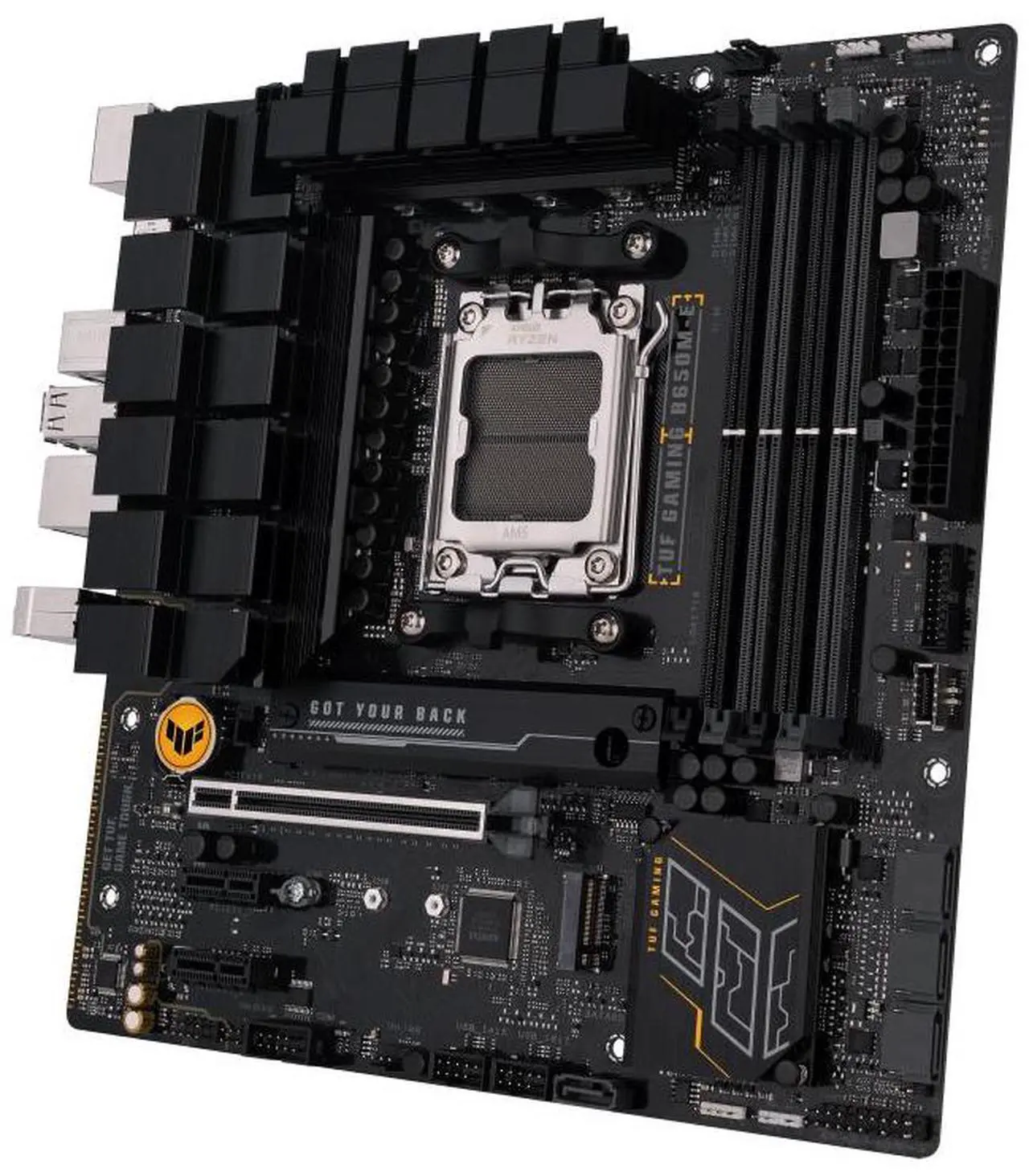 Alt view image 4 of 7 - ASUS TUF Gaming B650M-E,AMD B650 Motherboard,Socket AM5, DDR5,PCIe® 5.0 M.2,2.5 Gb Ethernet,Two-Way AI Noise Cancelation
