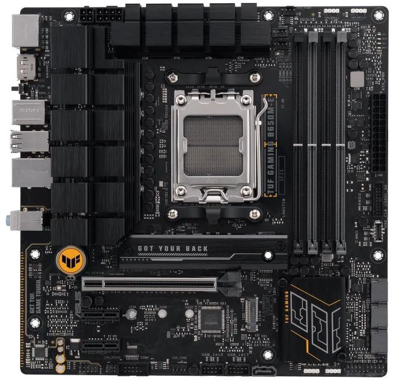 Alt view image 2 of 7 - ASUS TUF Gaming B650M-E,AMD B650 Motherboard,Socket AM5, DDR5,PCIe® 5.0 M.2,2.5 Gb Ethernet,Two-Way AI Noise Cancelation
