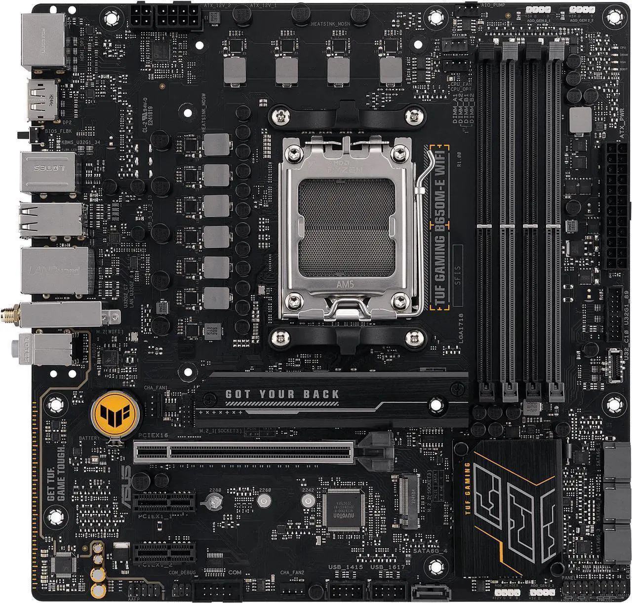 Alt view image 2 of 7 - TUF GAMING B650M-E WIFI AMD Socket AM5 for AMD Ryzen 7000 Series