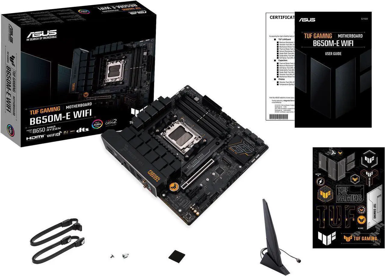Alt view image 7 of 7 - TUF GAMING B650M-E WIFI AMD Socket AM5 for AMD Ryzen 7000 Series