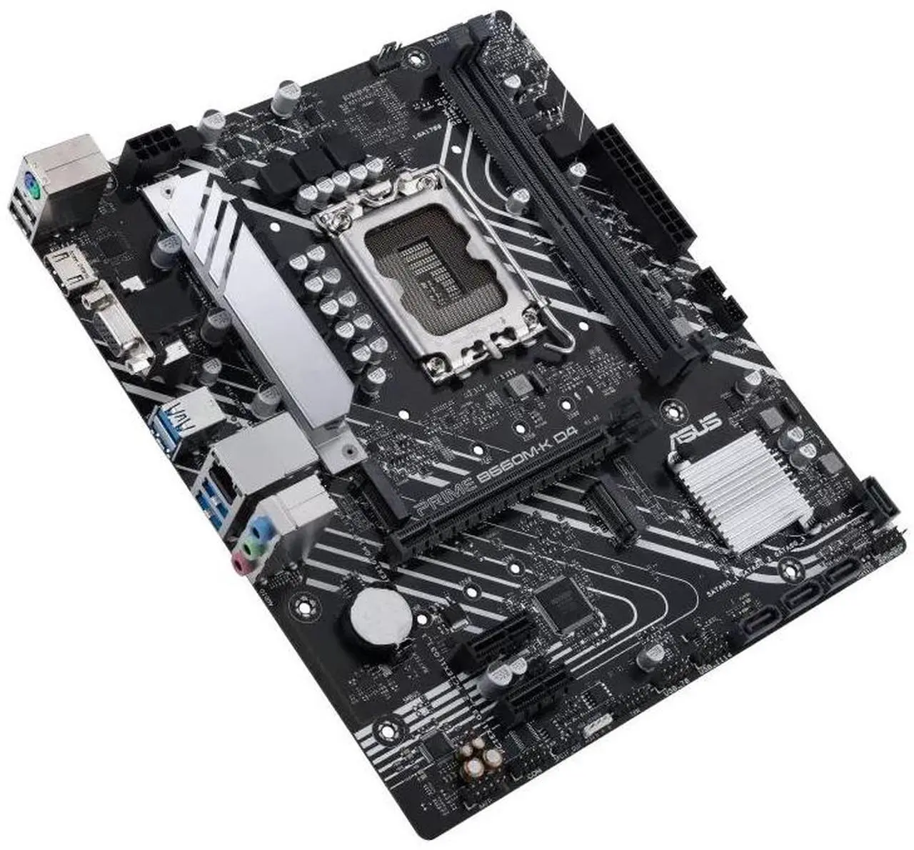 Alt view image 5 of 7 - ASUS PRIME B660M-K D4-CSM Intel® B660 (LGA 1700) mATX motherboard with PCIe® 4.0, 2 M.2 slots, DDR4, HDMI®, D-Sub, Realtek 1G Wired LAN, Front USB 3.2 Gen 1, ASUS Lighting Controls