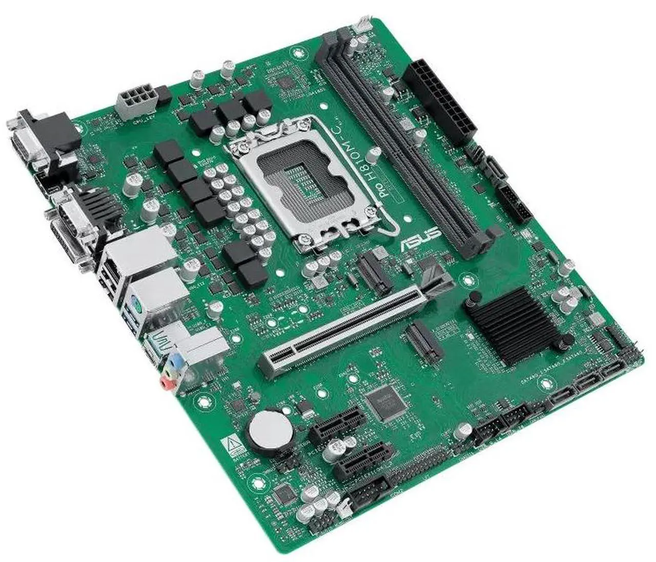 Alt view image 5 of 7 - ASUS Pro H810M-C-CSM Intel H810 (LGA1851) business motherboard,DDR5,PCIe 5.0 x16 SafeSlot,two PCIe 4.0 M.2 slots,Dual DIMM clips,Q-LED Core,DisplayPort,VGA,DVI-D,HDMI,ASUS Control Center Express(ACCE)