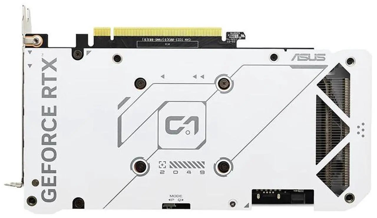 Alt view image 4 of 6 - ASUS Dual GeForce RTX 4060 Ti EVO white OC Edition 8GB GDDR6 (PCIe 4.0, 8GB GDDR6, DLSS 3, HDMI 2.1a, DisplayPort 1.4a, Axial-tech fan design, 0dB technology, ) DUAL-RTX4060TI-O8G-EVO-WHITE