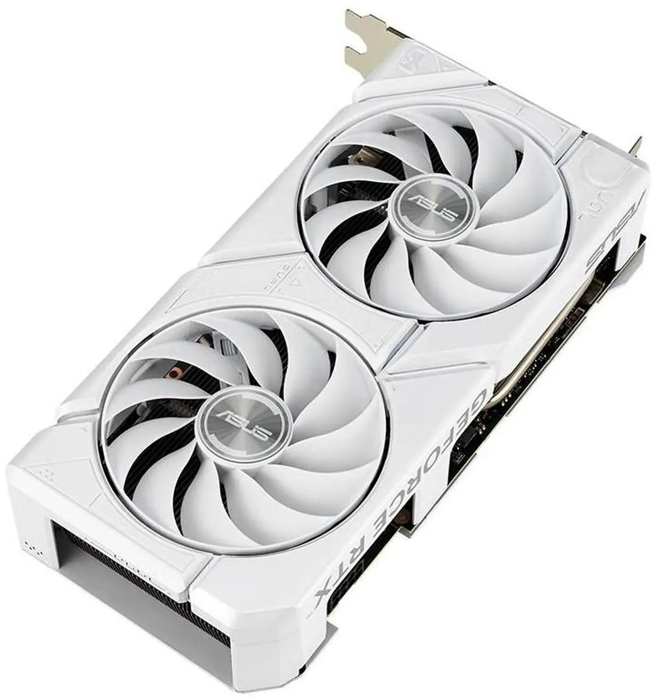 Alt view image 5 of 6 - ASUS Dual GeForce RTX 4060 Ti EVO white OC Edition 8GB GDDR6 (PCIe 4.0, 8GB GDDR6, DLSS 3, HDMI 2.1a, DisplayPort 1.4a, Axial-tech fan design, 0dB technology, ) DUAL-RTX4060TI-O8G-EVO-WHITE