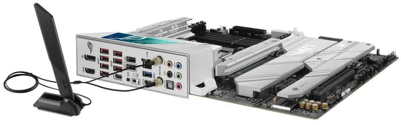 Alt view image 6 of 7 - ASUS ROG STRIX X670E-A GAMING WIFI AMD X670 ATX motherboard,AM5,DDR5 support, one PCIe 5.0 x16 slot with Q-Release, USB 3.2 Gen 2x2, onboard WiFi 6E, AI Cooling II, Aura Sync RGB lighting