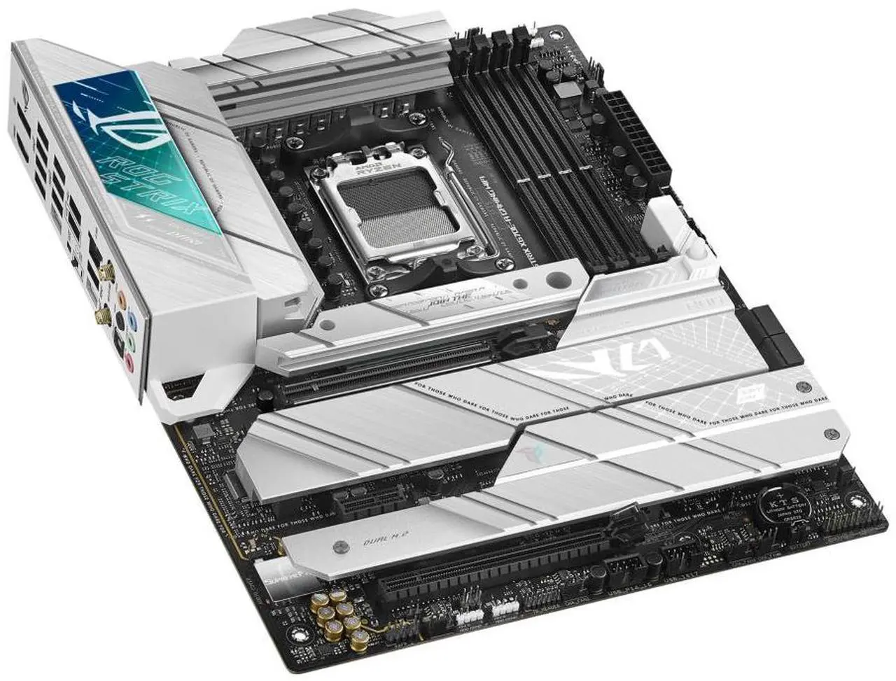 Alt view image 7 of 7 - ASUS ROG STRIX X670E-A GAMING WIFI AMD X670 ATX motherboard,AM5,DDR5 support, one PCIe 5.0 x16 slot with Q-Release, USB 3.2 Gen 2x2, onboard WiFi 6E, AI Cooling II, Aura Sync RGB lighting