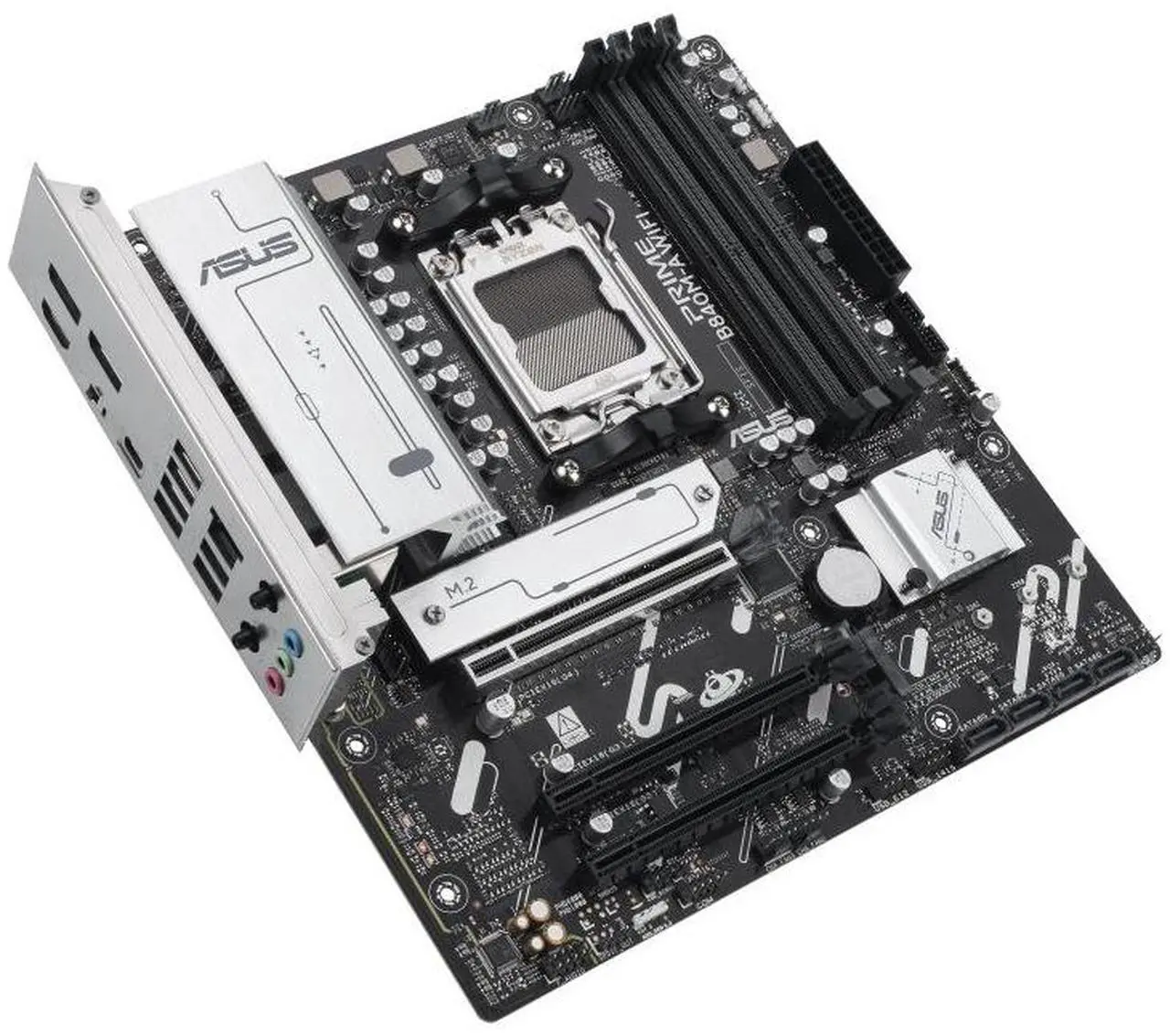 Alt view image 4 of 7 - ASUS PRIME B840M-A WIFI AMD B840 (AM5 Socket) micro-ATX motherboard, DDR5, PCIe 4.0 Ready, three M.2 slots, Wi-Fi 6E,Realtek 2.5Gb Ethernet, Dual DisplayPort, rear and front USB 5Gbps Type-C,Aura Sync