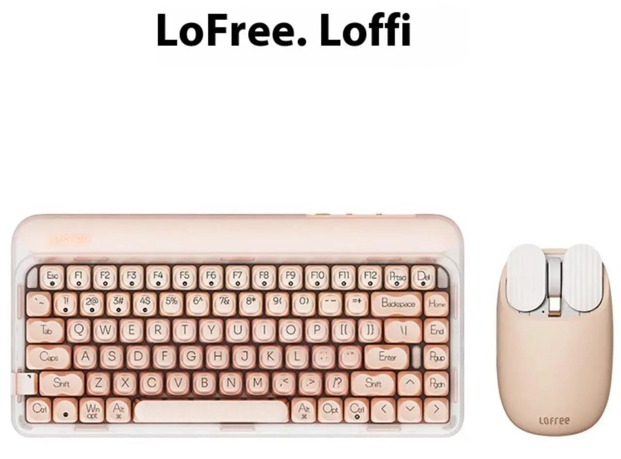 Alt view image 2 of 7 - LOFREE OE914 Tri-Mode Mechanical Keyboard - 84-Key Wireless Bluetooth 5.3/2.4G/USB-C, Hot-Swappable Gateron Switch, Makeup-Inspired Gradient Design, RGB Backlit, Compact Layout for Women/Girls (Pink)