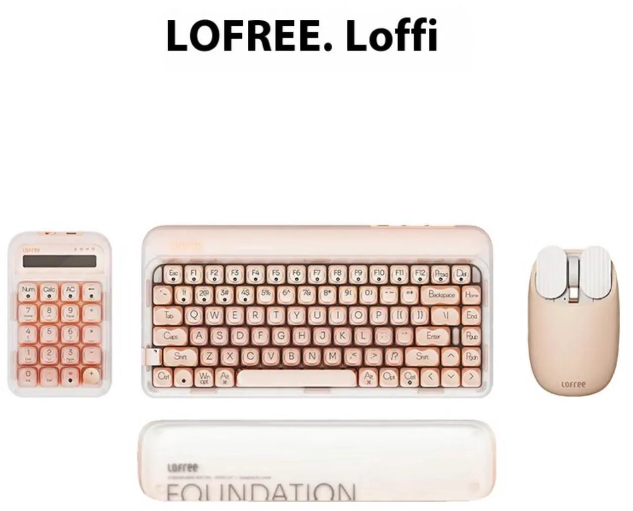 Alt view image 3 of 7 - LOFREE OE914 Tri-Mode Mechanical Keyboard - 84-Key Wireless Bluetooth 5.3/2.4G/USB-C, Hot-Swappable Gateron Switch, Makeup-Inspired Gradient Design, RGB Backlit, Compact Layout for Women/Girls (Pink)