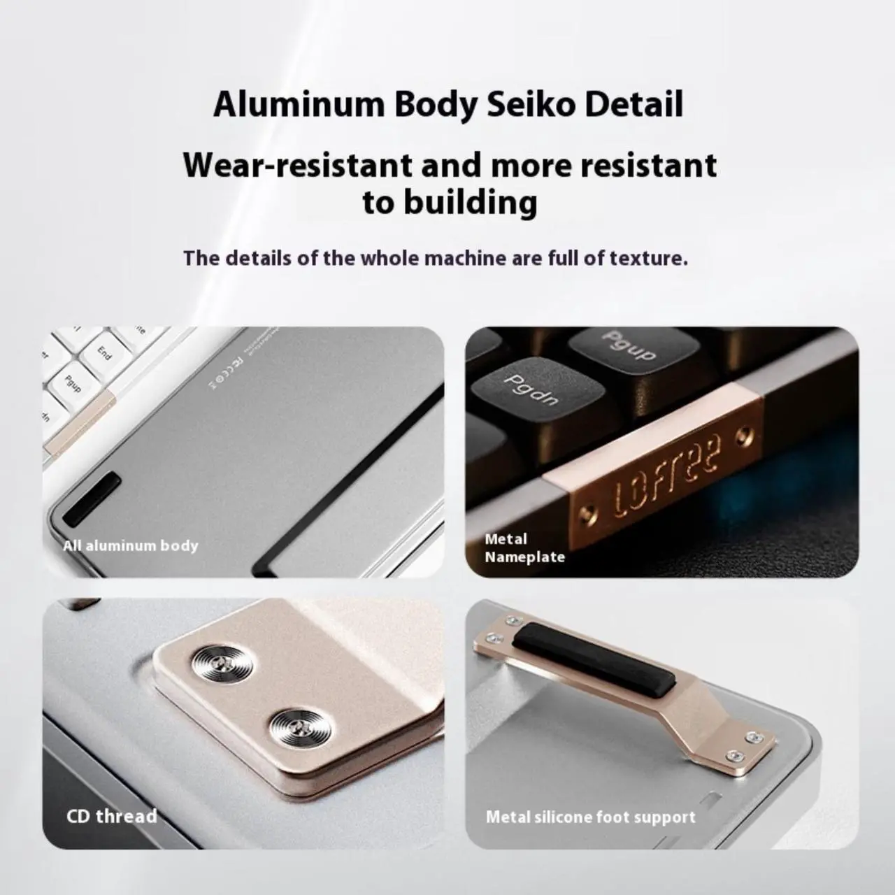 Alt view image 6 of 7 - LOFREE OE915 XiaoShun 84-Key Minimalist Compact Mechanical Keyboard - Gasket Mount POM Flat Switches for Windows/Mac, All Aluminum Frame, PBT Keycaps, RGB Backlighting, Dual-Mode Connection Function