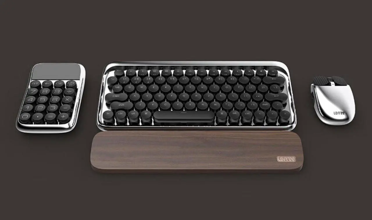 Alt view image 3 of 7 - LOFREE Knight Set DOT Dot Wireless Mechanical Keyboard Gift Box - 5-Piece Collection, Bluetooth/Wired Dual-Mode, Multi-System Compatible (Windows/Mac/iOS/Android), Sleek Stealth Design