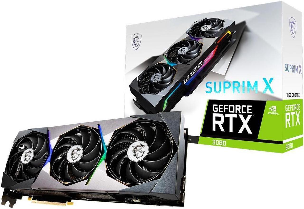 MSI Suprim GeForce RTX 3080 10GB GDDR6X PCI Express 4.0 Video Card RTX 3080 SUPRIM X 10G LHR