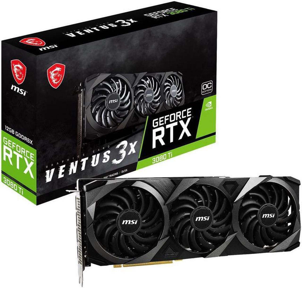 MSI Ventus GeForce RTX 3080 Ti 12GB GDDR6X PCI Express 4.0 ATX Video Card RTX 3080 Ti Ventus 3X 12G OC