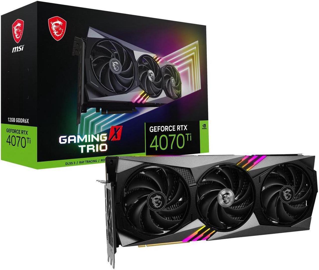 MSI Gaming GeForce RTX 4070 Ti 12GB GDDR6X PCI Express 4.0 Video Card RTX 4070 Ti GAMING X TRIO 12G