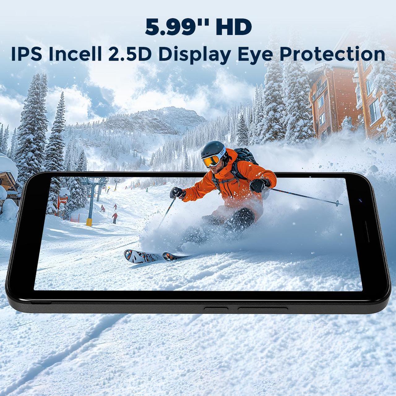 Alt view image 4 of 7 - MIRO A1 Cellphone 5.99'' HD  IPS Incell 2.5D Display Octa-core Android 14 Smartphone 2+32GB TF, 3000mAh Battery Andriod Phone, Unlock Smart Phone, 4G Dual SIM, GPS,OTG