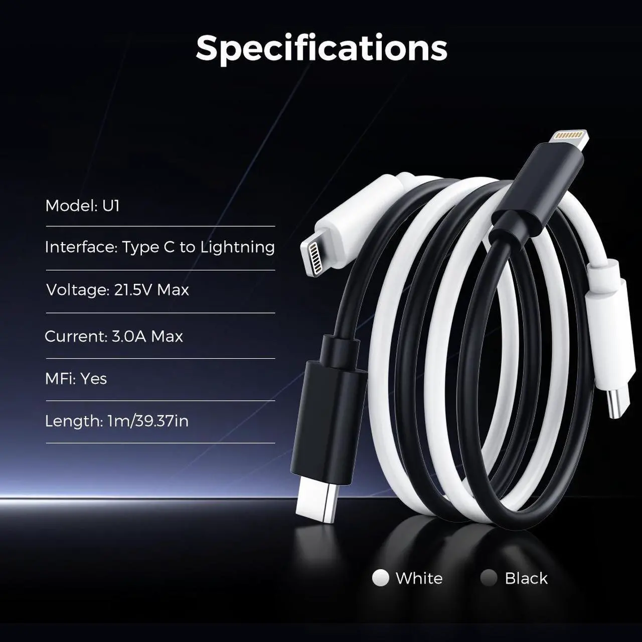 Alt view image 5 of 5 - MIRO U1-U4 Data Cables | Fast Charging for Apple & Type - C Devices | MFi & Smart Chip Protection