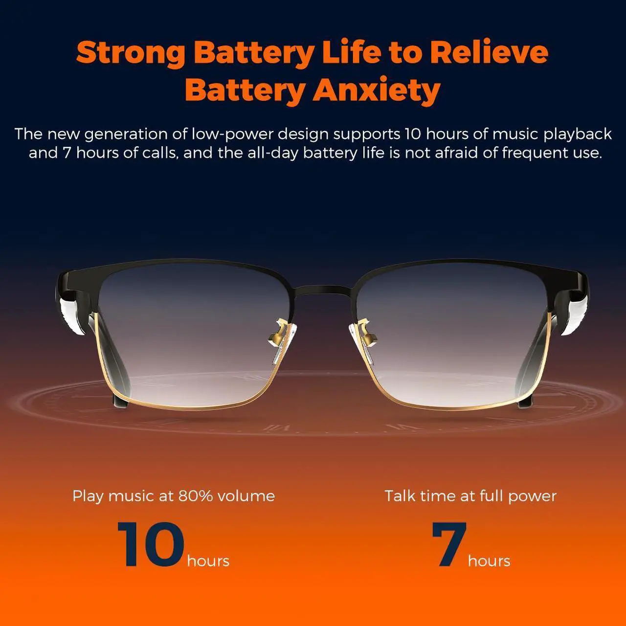 Alt view image 4 of 7 - MIRO W5 AI Translation Meeting Recording Smart Glasses Anti Blue Light Stereo Audio Built-in Speaker for Meetings & Working