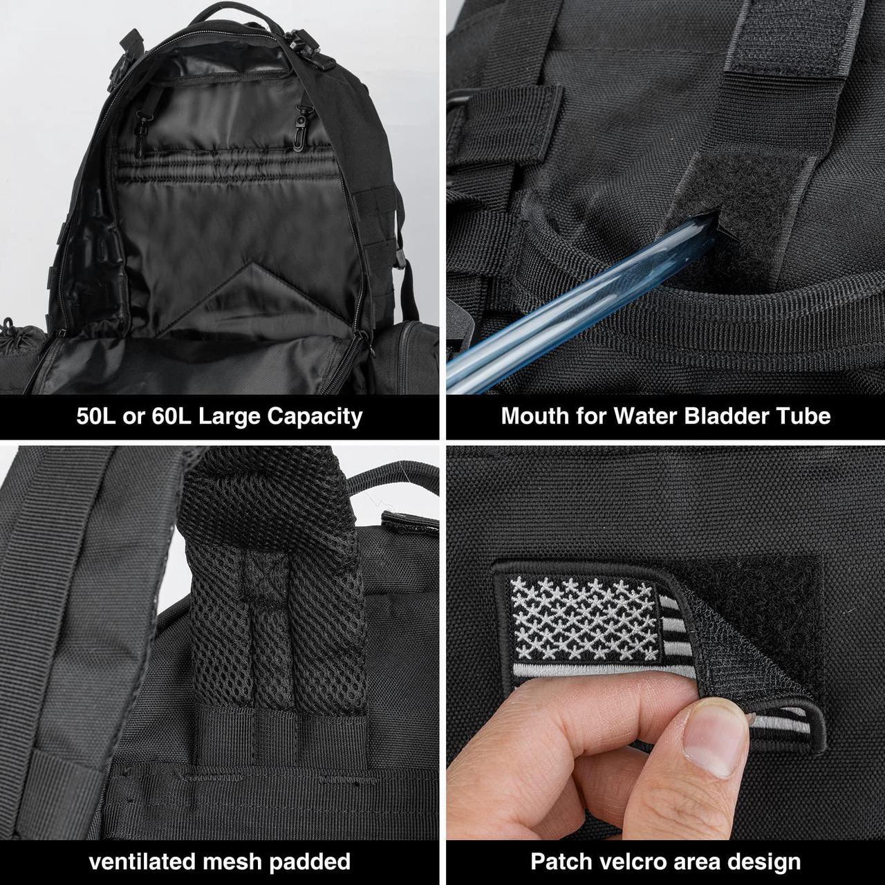 Alt view image 5 of 7 - NOOLA Military Tactical Backpack Molle Bag Army Assault Pack Detachable Rucksack