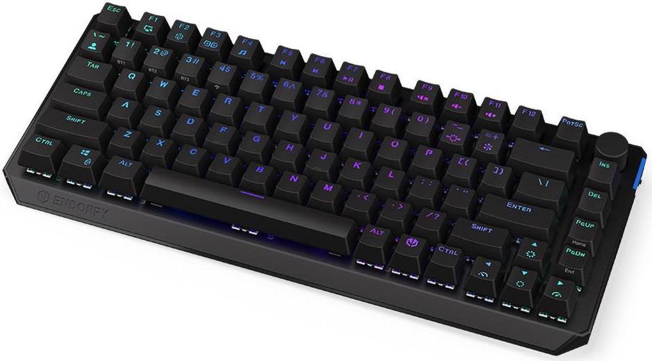 ENDORFY Thock 75% Wireless Red, wireless gaming mechanical keyboard, USB Type C/Bluetooth/2.4Ghz, Hot-swappable switches, PBT keycaps, RGB Backlit, Kailh Box Red, 82 keys, EY5A073