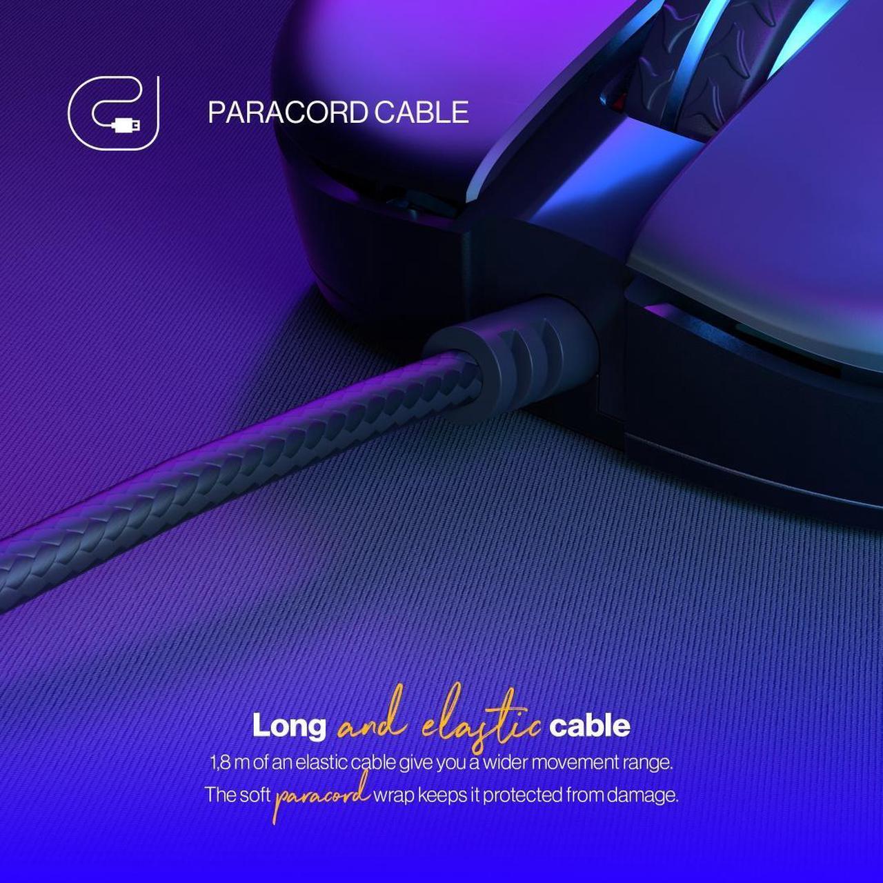 Alt view image 4 of 8 - ENDORFY GEM, gaming mouse, ultralight design (67 g), RGB lighting, 6 programmable buttons, PTFE mouse feet, 8,000 maximum DPI, Kailh GM 4.0 microswitches, EY6A006