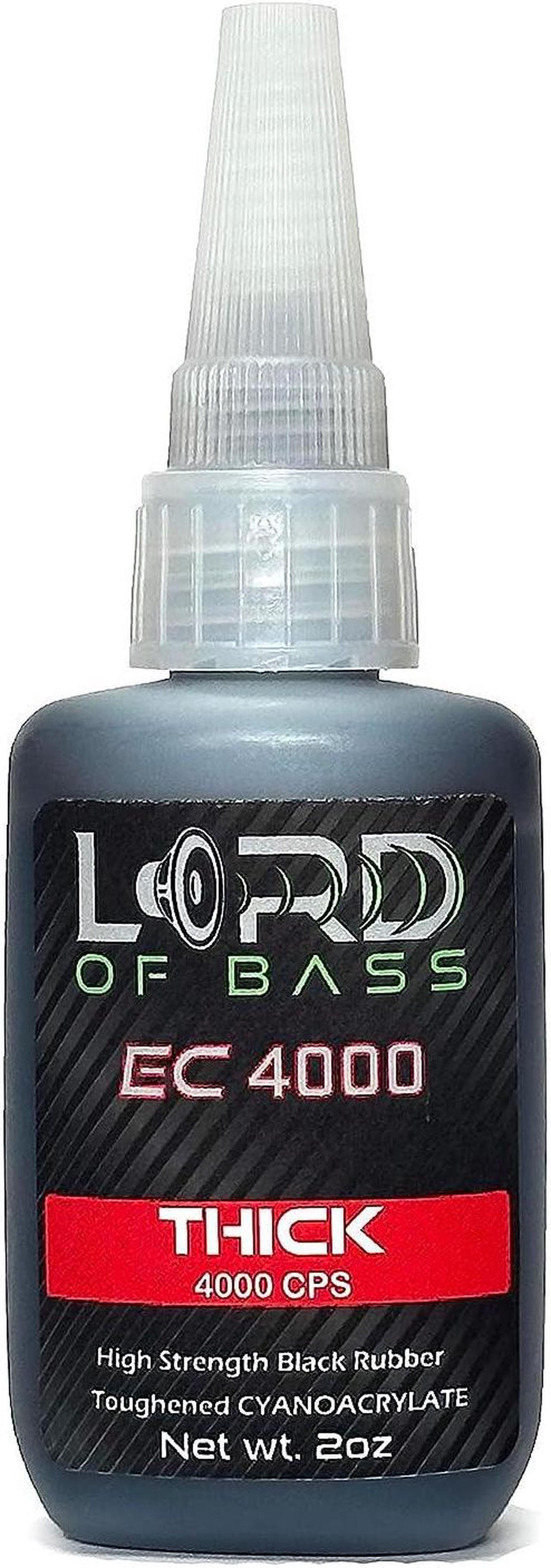Main image of Premium Grade Cyanoacrylate (CA) Super Glue 2 oz Black Rubber Toughened Thick 4000 CPS Viscosity- Lord of Bass