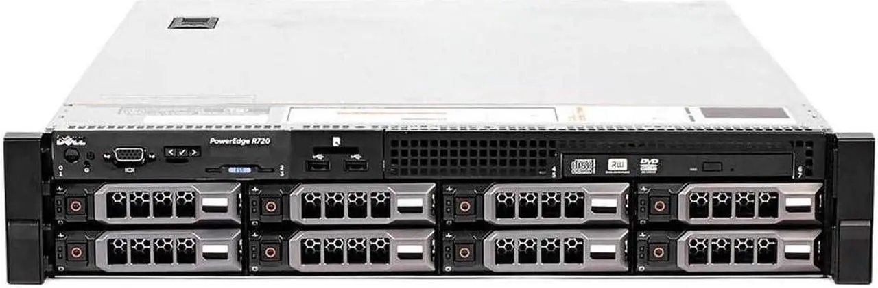 Alt view image 3 of 3 - Dell PowerEdge R720 Rack Server with 2 x Intel Xeon E5-2670 8-Core CPU, 192GB RAM, 16TB SATA HDDs, RAID, Windows Server 2019(Re-Newed)