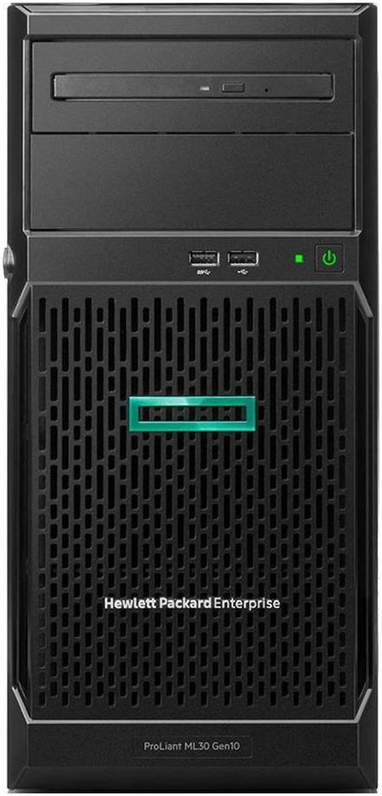 HP ProLiant ML30 Gen10 Tower Server Bundle with Intel Xeon E-2224, 64GB DDR4, 8TB SSD, RAID, Windows Server 2019