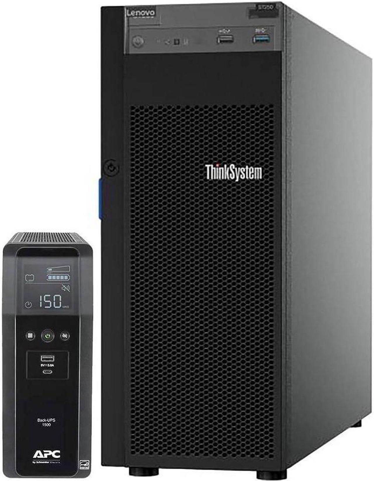 Alt view image 4 of 4 - Lenovo ThinkSystem ST250 Mini Tower Server with Intel Xeon E-2124 Quad-Core CPU, 32GB DDR4, 8TB HDD, RAID