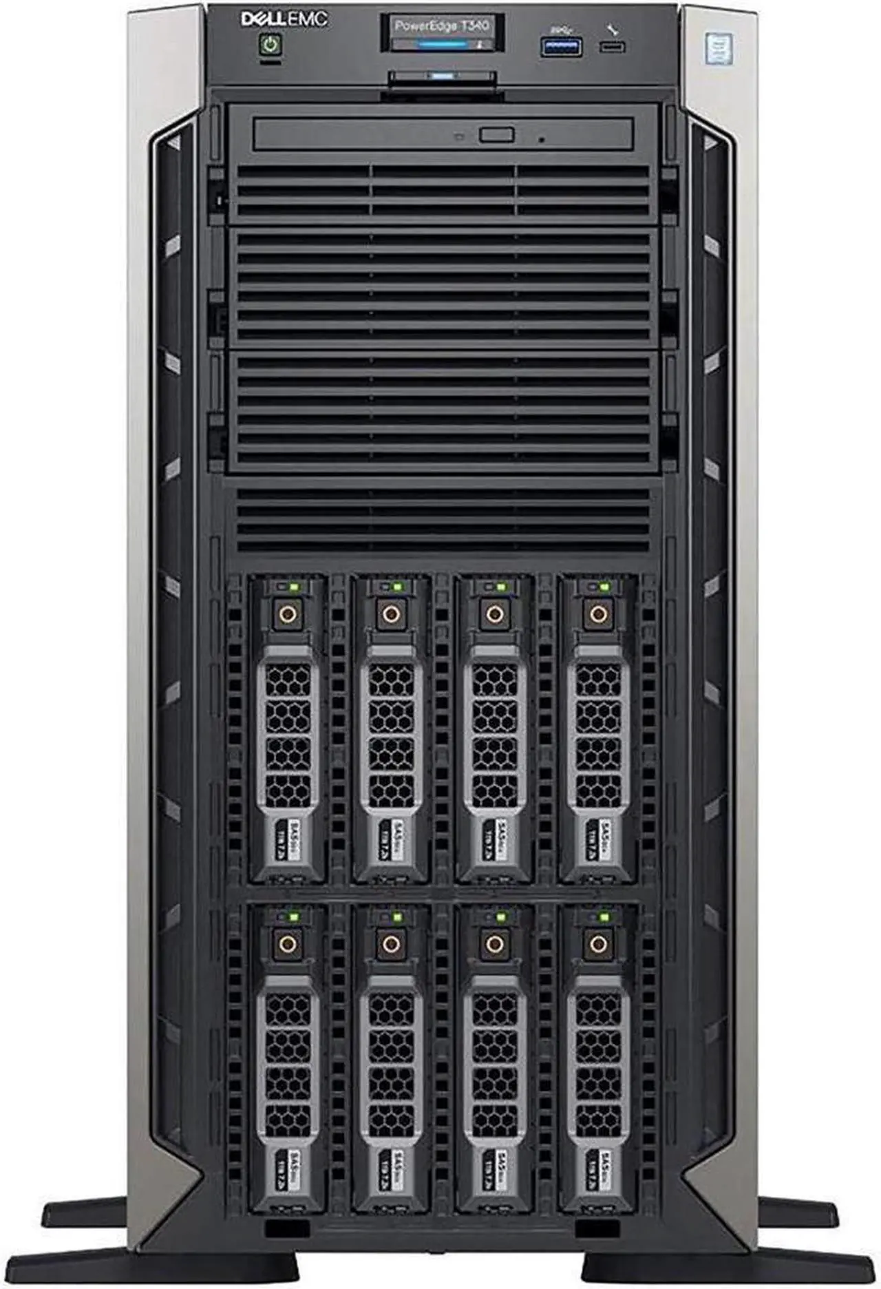 Alt view image 3 of 5 - Dell PowerEdge T340 Tower Server for Dental Practices Including, Windows 2016 STD OS, APC UPS for Power Backup, Intel Xeon E-2124 4-Core 3.3GHz 8MB, 32GB DDR4 RAM, 8TB HDD, RAID, 3 Years Warranty