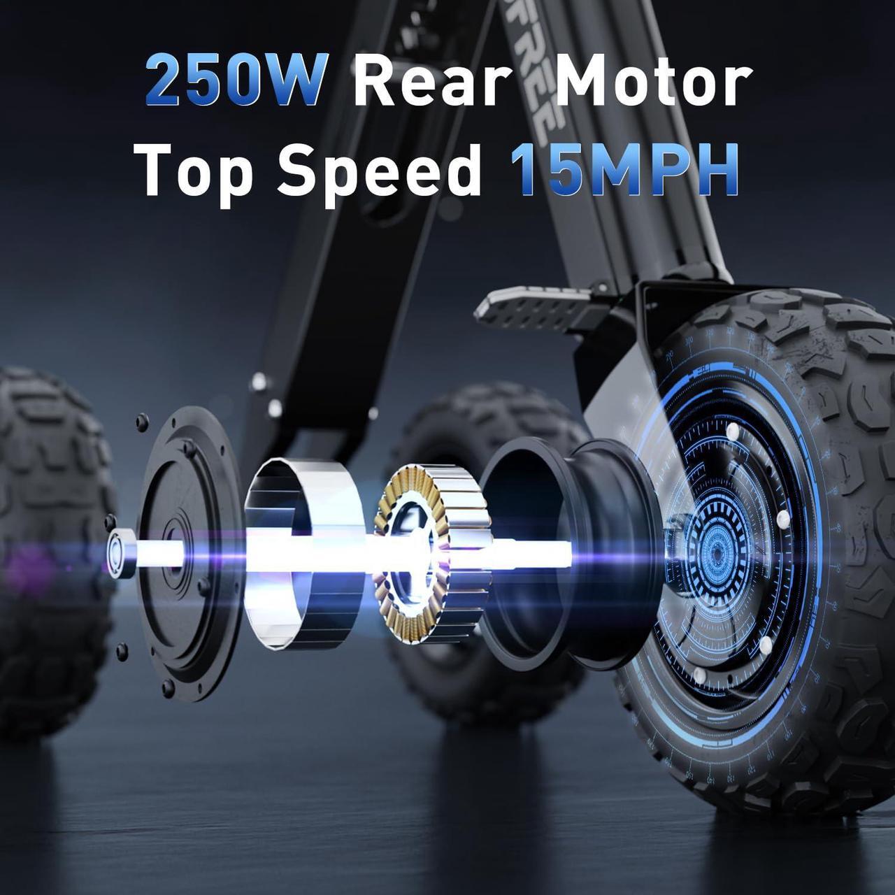 Alt view image 2 of 7 - 3 Wheel Electric Scooter for Adults with Seat, Powered Mobility Scooter for Seniors, 15 Mph & 18 Miles Long Range, Foldable Mini Trick Tricycle with LED Display, 330 lbs Weight Capacity