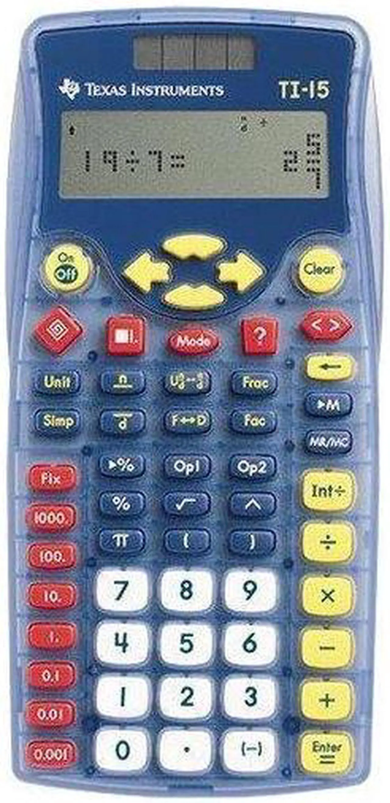 Alt view image 10 of 10 - Texas Instruments TI-15 Explorer Elementary Calculator - Light Blue, Blue