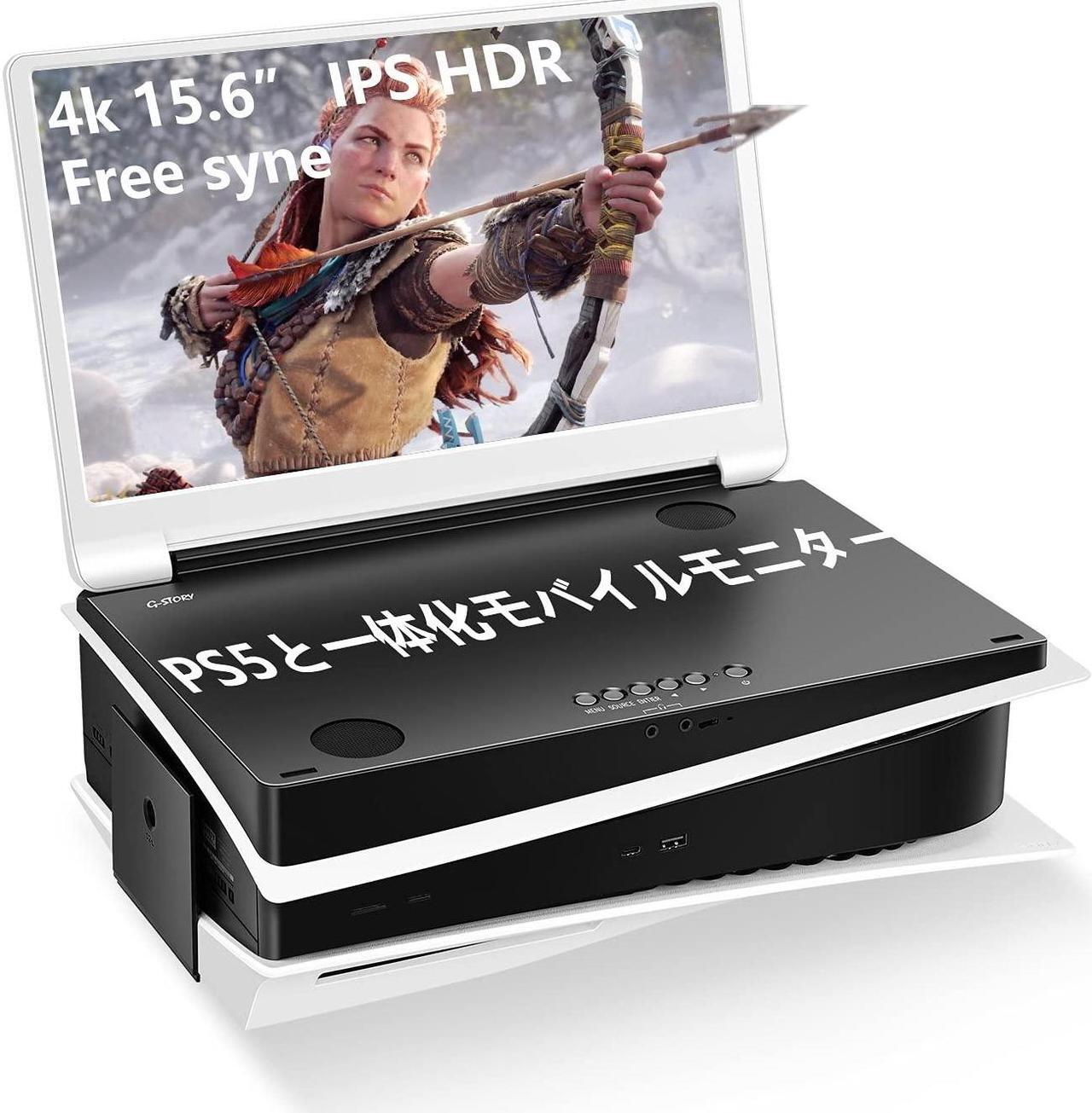 Main image of G-STORY 15.6" Inch IPS 4k 60Hz Portable Monitor Gaming Display Integrated with PS5(not Included) 3840×2160 with 2 HDMI Ports,FreeSync,Built-in 2 of Multimedia Stereo Speaker