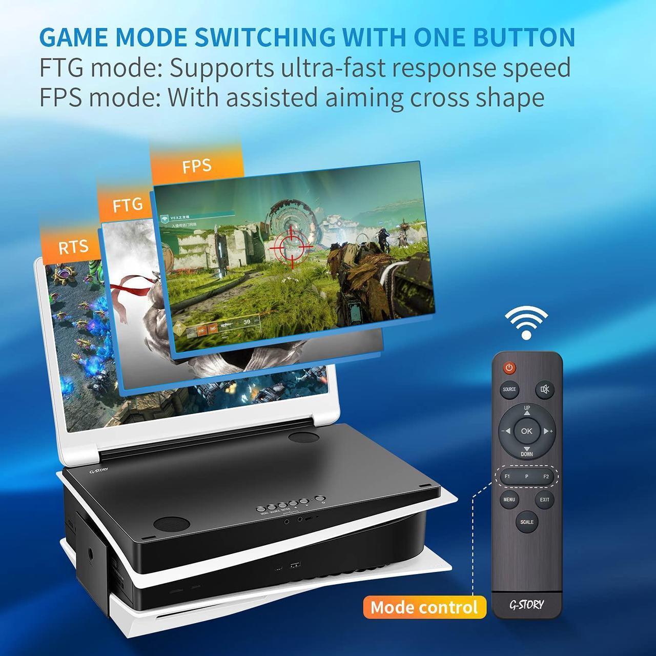 Alt view image 5 of 7 - G-STORY 15.6" Inch IPS 4k 60Hz Portable Monitor Gaming Display Integrated with PS5(not Included) 3840×2160 with 2 HDMI Ports,FreeSync,Built-in 2 of Multimedia Stereo Speaker