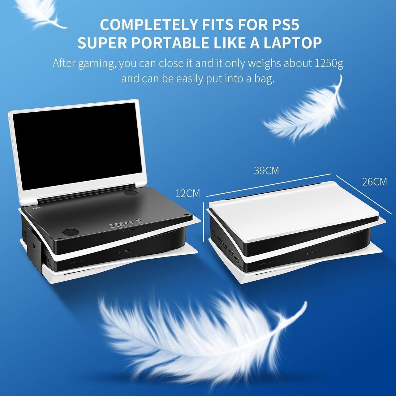 Alt view image 6 of 6 - G-STORY 15.6" Inch IPS 2K 120Hz Portable Monitor Gaming Display Integrated with PS5(not Included) 2560X1440 with 2 HDMI Ports,FreeSync,Built-in 2 of Multimedia Stereo Speaker,UL (2K&120Hz)