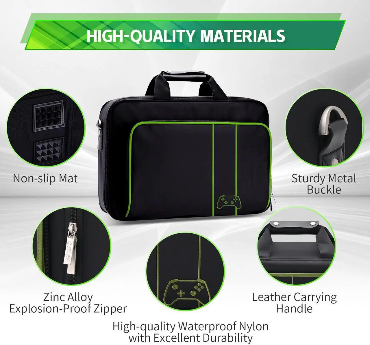 Alt view image 4 of 6 - G-STORY Case Storage Bag for Xbox Series S Console integrate 15.6" monitor Carrying Case, Travel Bag for Xbox Controllers Xbox Games and Gaming Accessories